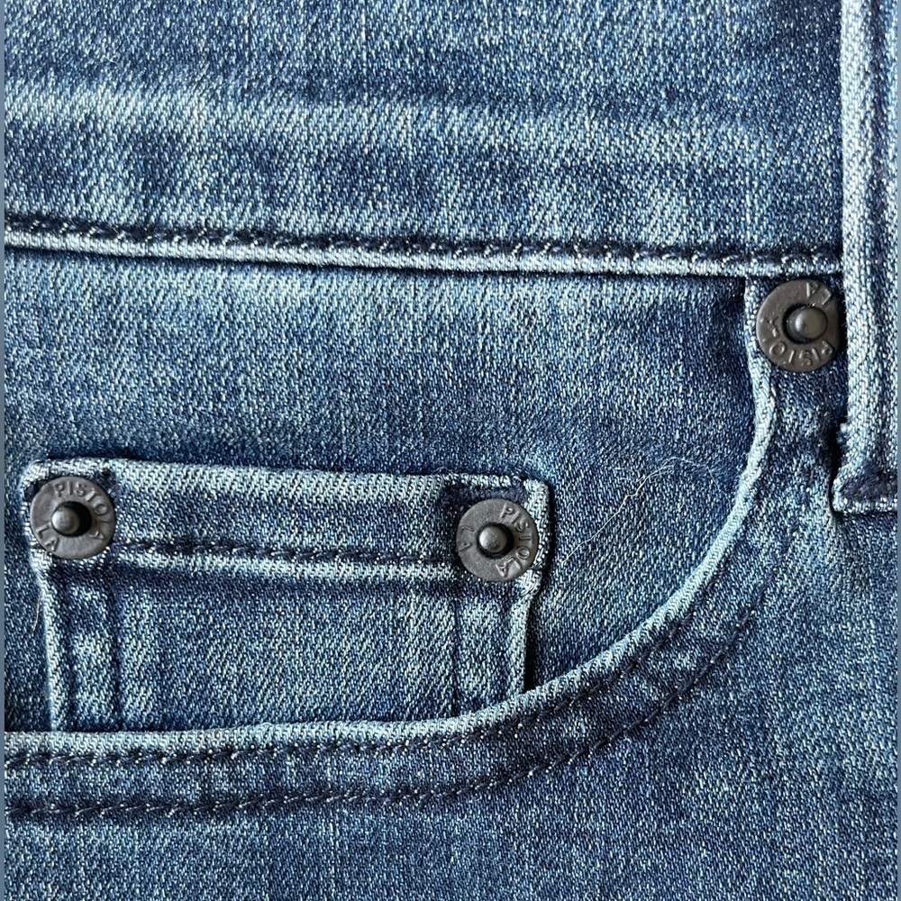 PISTOLA Women Denim Riley Mid-Rise Relaxed Jeans Straight Leg Spandex Size 25 - Picture 6 of 16